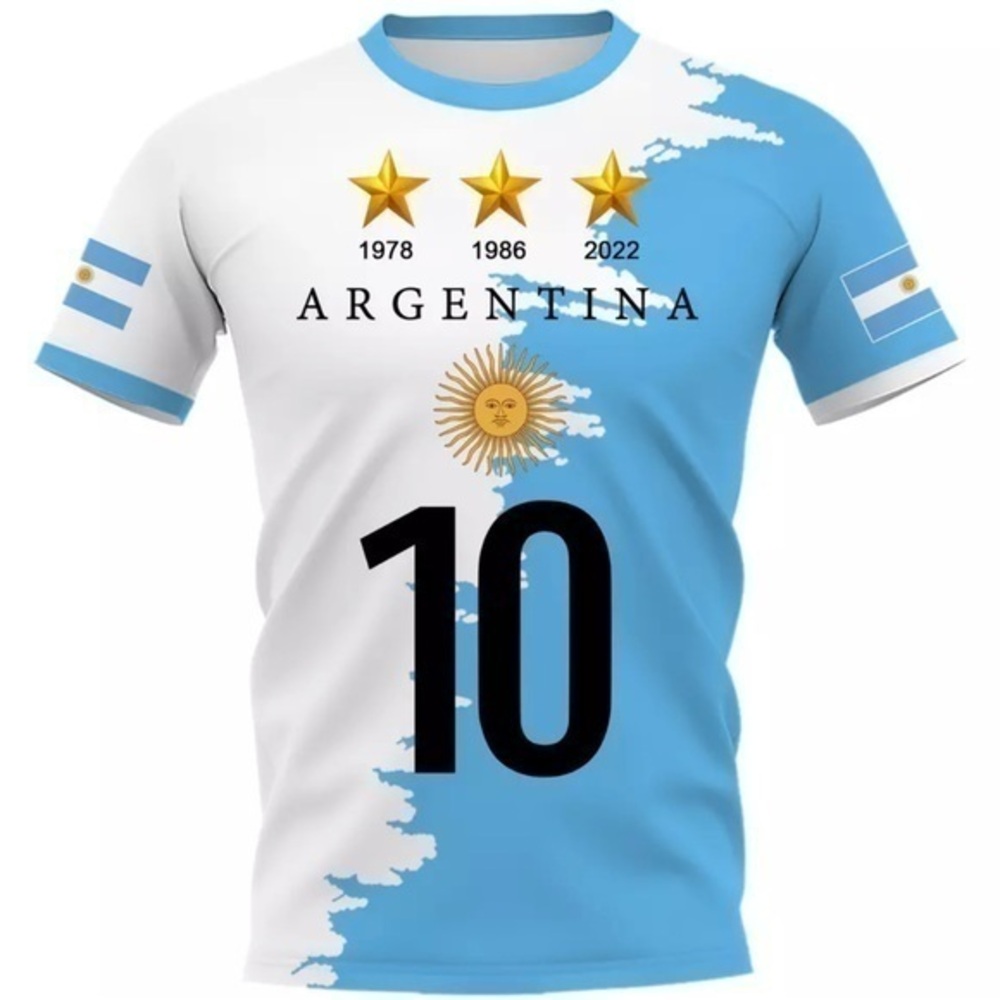 Argentina 3 times world champion fans jersey